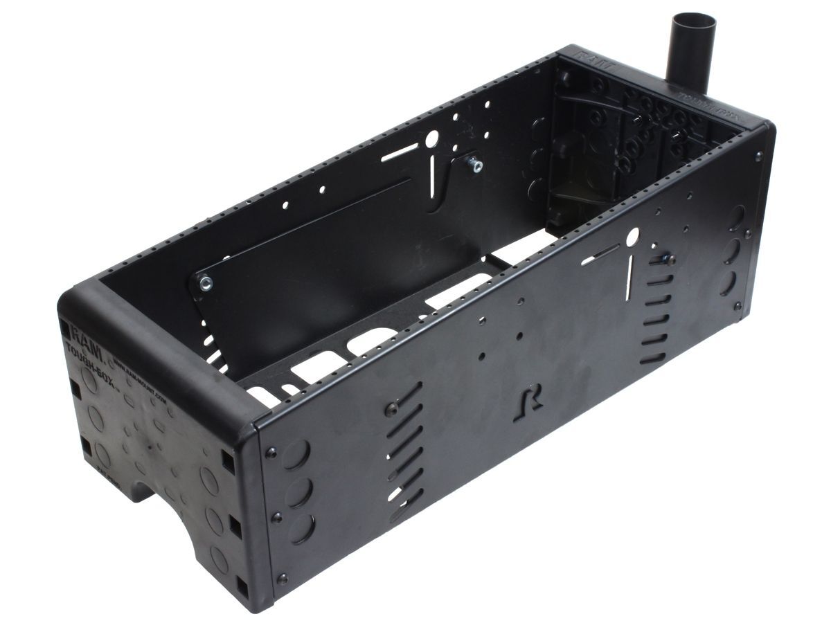 RAM Mounts Tough-Box Fahrzeugkonsole inkl. Tele Pole Aufnahme - Höhe 192-298,5 mm, Breite 228,6 mm, Länge 533,4 mm