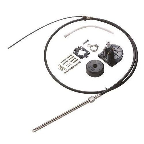 Light series cable steering kit , up to 55 HP, including Helm, 90° bezel and 11 ft (335.5 cm) cable