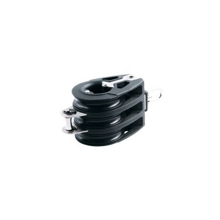 50mm DYNAMIC Dreifachblock m. Wirbelschäkel+Hundsfot