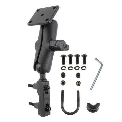 RAM Mounts Motorrad-Halterung TomTom Rider - B-Kugel (1 Zoll), Basisbefestigung (Lenker/Bremse/Kupplung), mittlerer Verbindungsarm, Schrauben-Set