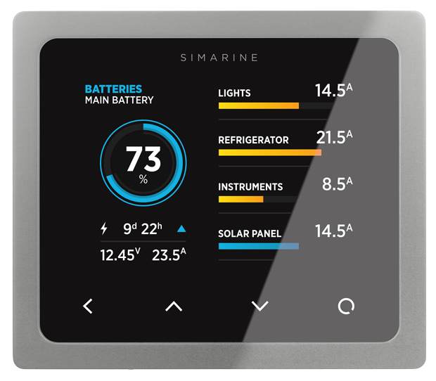 Simarine PICO Batteriemonitor Einbau silber