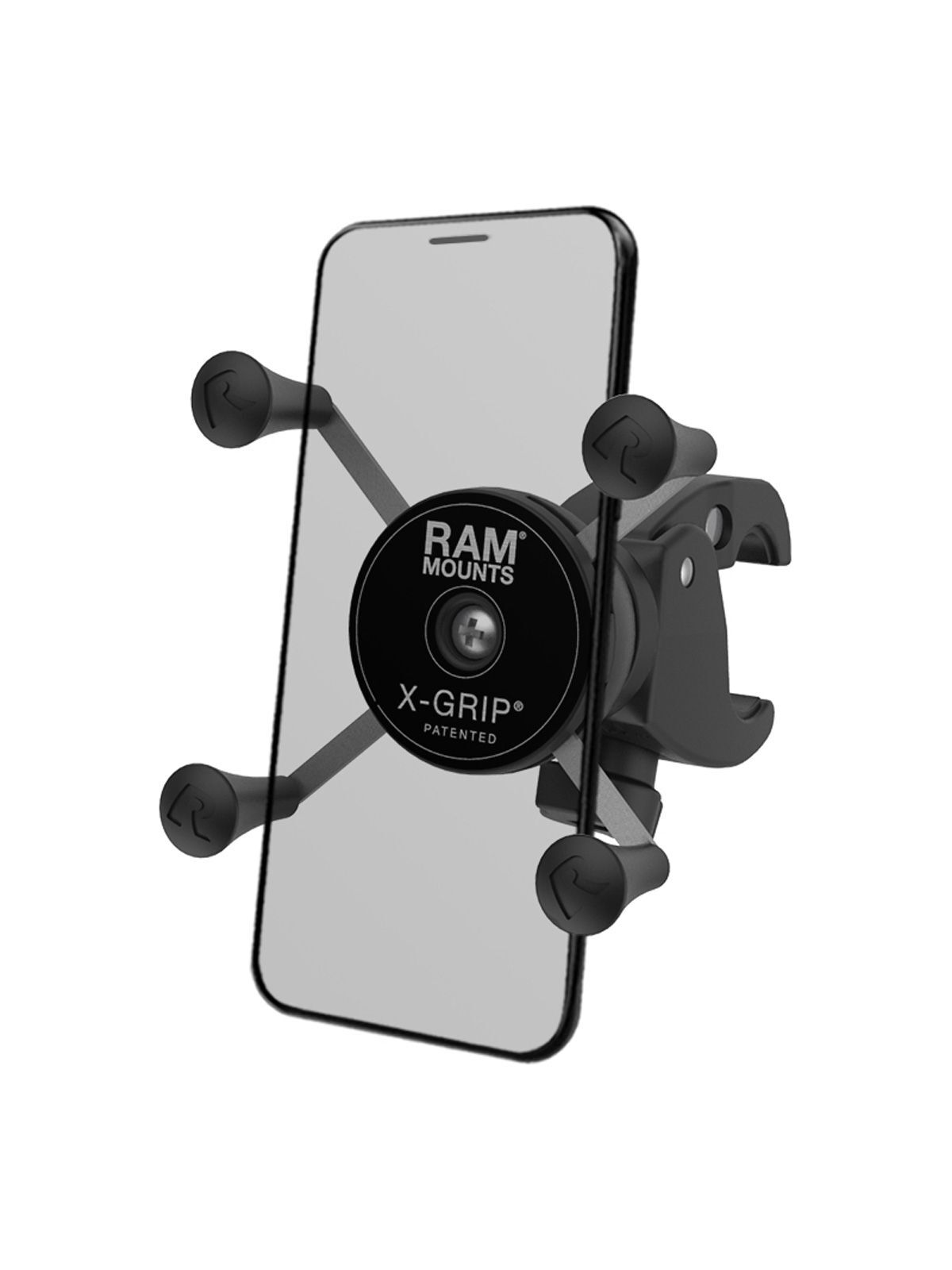RAM Mounts X-Grip Klemm-Halterung für Smartphones - Bis 82,55 mm Breite - Tough-Claw Klein (Durchmesser 15,87 mm bis 28,95 mm) - Direktanbindung