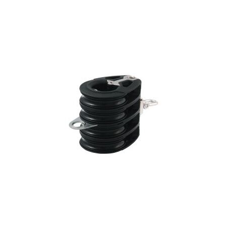 50mm DYNAMIC 4-fach Block m. Wirbelschäkel+Hundsfot