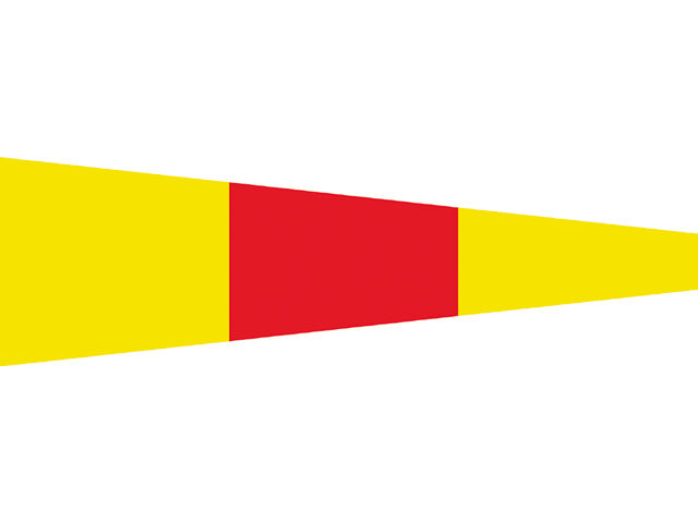 Talamex Zahlenwimpel Abm. 25 x 88 cm Signalflagge 0 Zero
