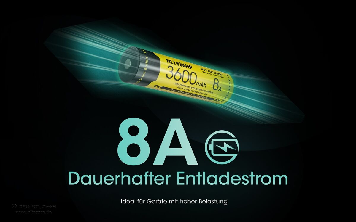 Nitecore Li-Ion Akku 18650 - 3600mAh - NL1836HP