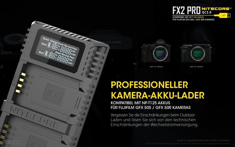 Nitecore FX2 PRO - für Fuji Cameras