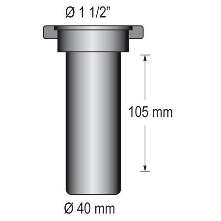Barka 1 1/2" gerades Ablaufrohr
