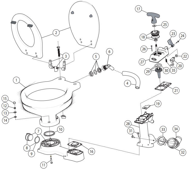 Jabsco Ersatzteile für Jabsco Marine Toiletten (verschiedene Ausführungen) Jabsco Ersatzteile für Jabsco Marine Toiletten (verschiedene Ausführungen)