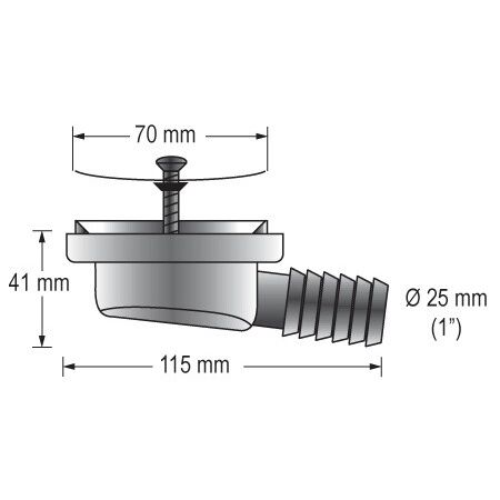 Barka Duschtassenauslass für 25mm
