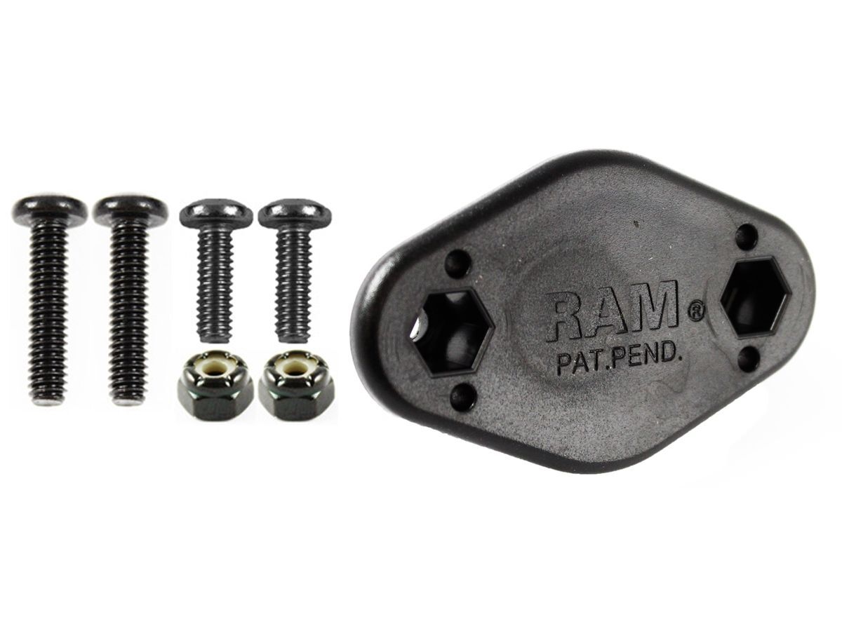 RAM Mounts EZY-Mount Quick Release Adapter (männlich) - Diamond (Trapez), Verbundstoff, Schrauben-Set, im Polybeutel