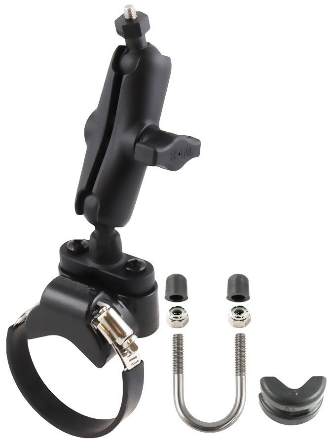 RAM Mounts Lenker-/Rohr-Set - B-Kugel (1 Zoll), Rohrschelle, mittlerer Verbindungsarm, Kugel mit 1/4"-20 Gewindestift
