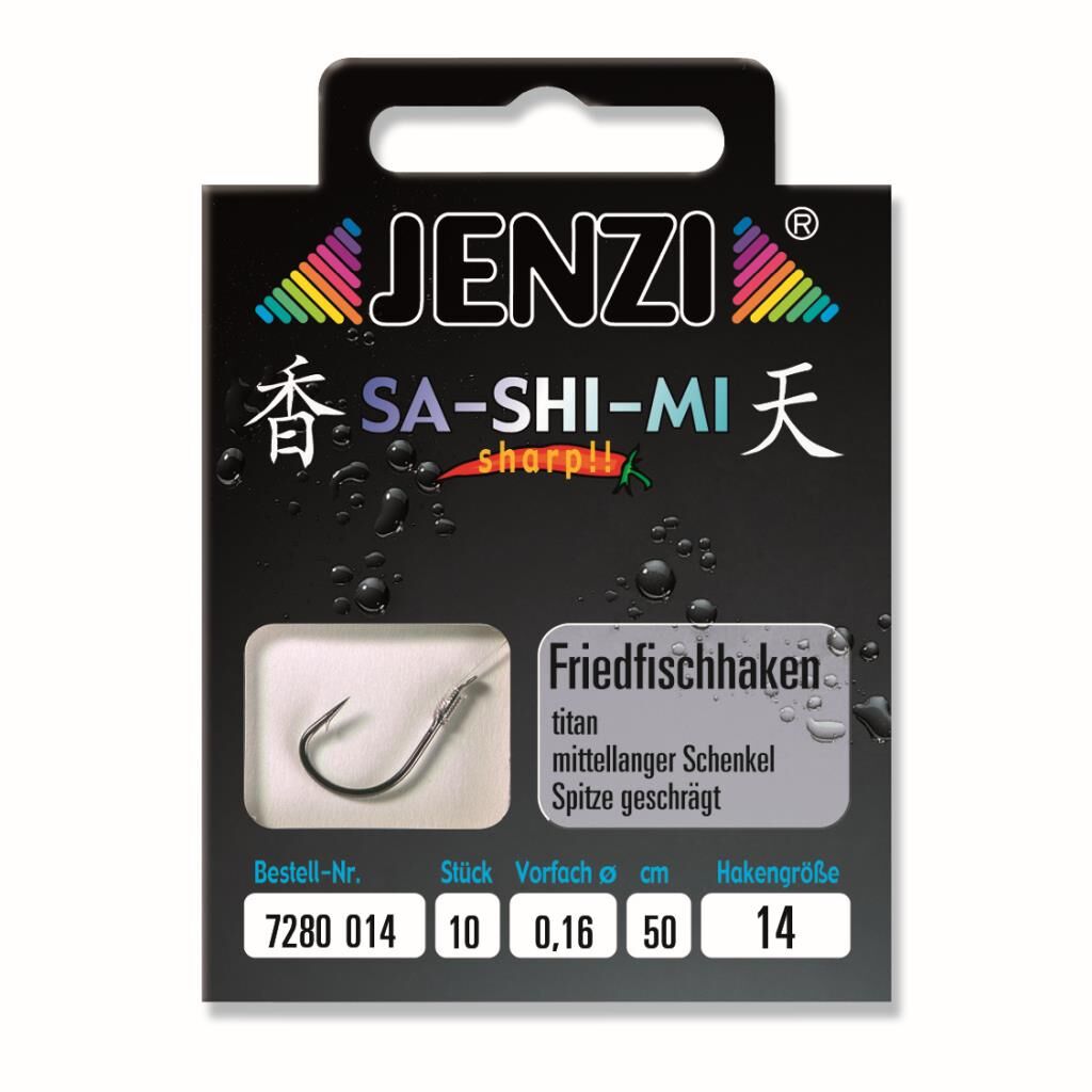 Jenzi Friedfischhaken, Gebunden, Größe 14, 0,16 mm, 50 cm