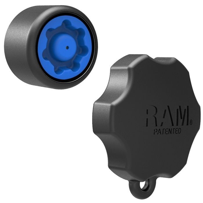 RAM Mounts Pin-Lock Sicherung und Adapter (7-Pin) - für Schwenkarme, 3/8"-16 Innengewinde, im Polybeutel