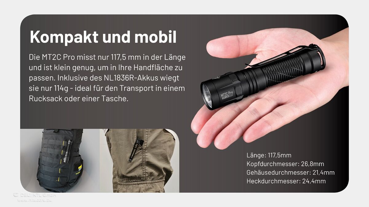 Nitecore MT2C PRO - 1800 Lumen