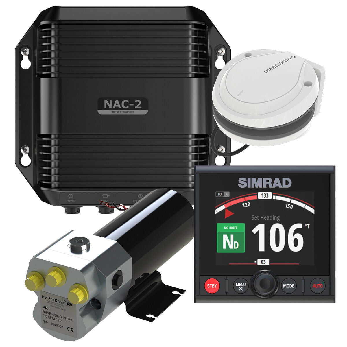 Simrad_Hydraulik_Pilot_NAC2_AP44 Simrad NAC-2 Autopilot Komplett Set Hydraulik mit AP44