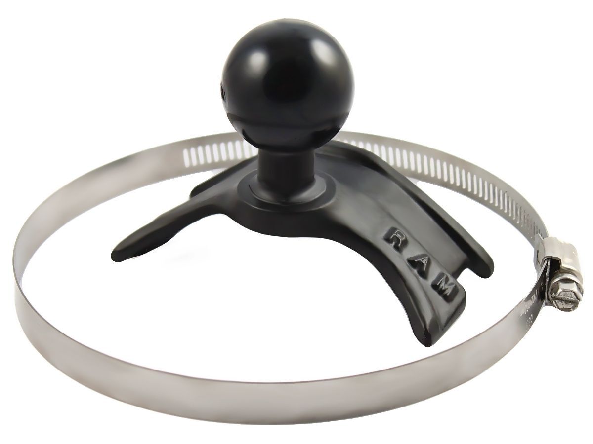 RAM Mounts Universal V-Basis mit Rohrschelle - C-Kugel (1,5 Zoll), im Polybeutel
