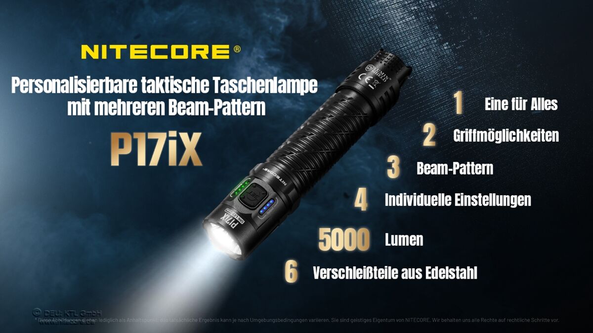 Nitecore P17iX - 5000 Lumen