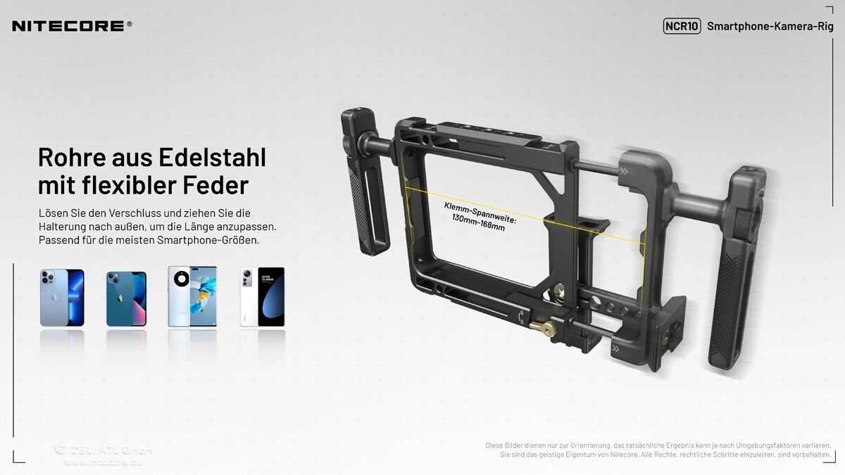 Nitecore NCR10 - Kamera Rig für Smartphones