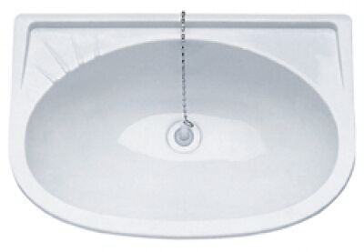 370_0 Kunststoff Waschbecken rechteckig