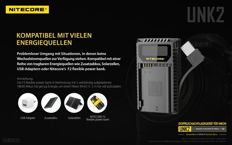 Nitecore UNK2 - für Nikon Cameras