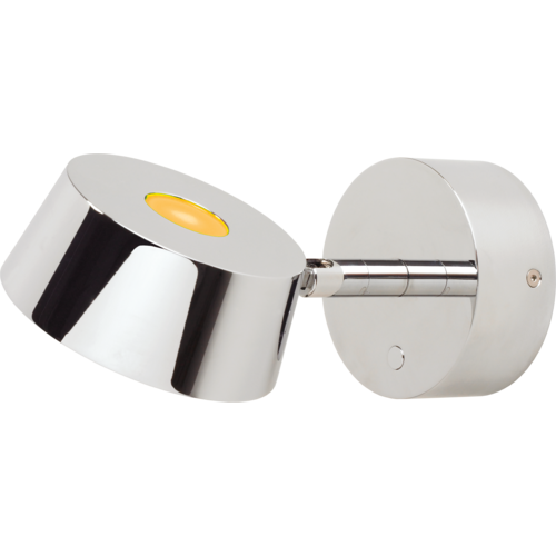 LED-Wandleuchte LANA, chrom-glanz, 10-30V DC, max.6,5 W, mit Dimmer und Nachtlicht amber