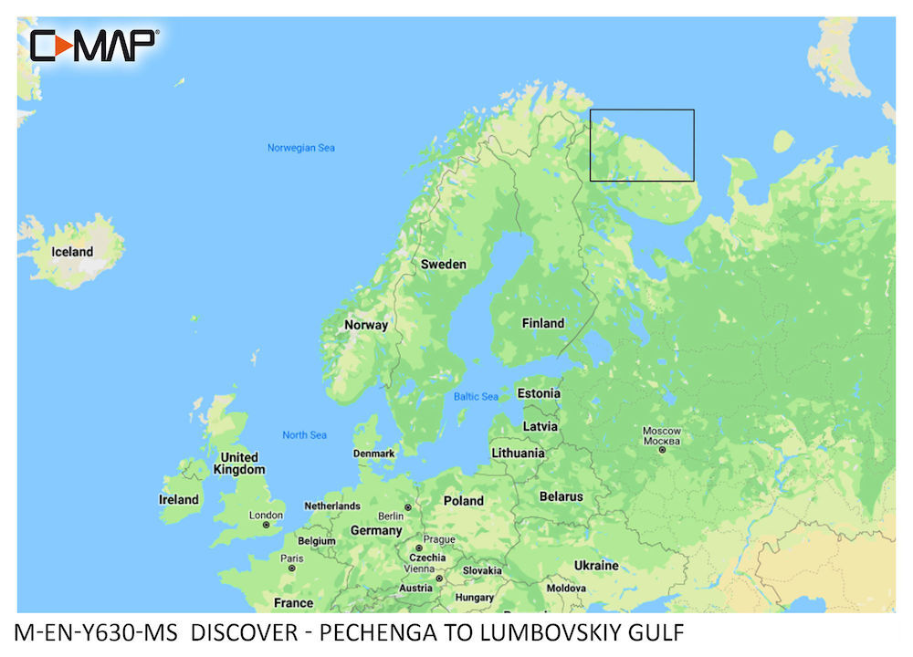 C-MAP DISCOVER:  M-EN-Y630-MS  Pechenga to Lumbovskiy Gulf