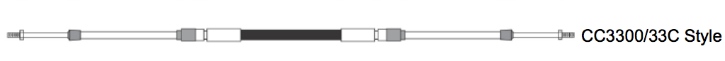 Seastar_CC330xx_Fernbedienzug Seastar CC330 Motor Fernbediezug extra stark Niro Endfittings (versch. Längen)