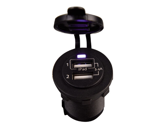 Talamex Typ:Adapter 2xUSB 3.4A Flushmount schwarz
