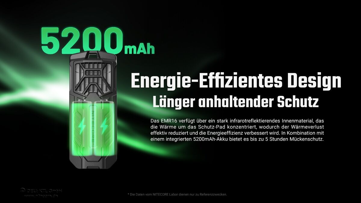 Nitecore EMR16 - Mückenabwehr, integrierter Akku