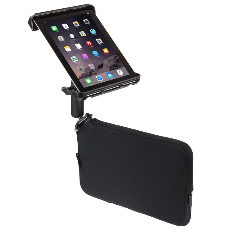 RAM Mounts Tough-Wedge Tablet-Halterung für 10 Zoll Tablets - Zwischenraumpolster (ohne Pumpe) , Diamond-Basisplatte (Trapez), langer Verbindungsarm,
