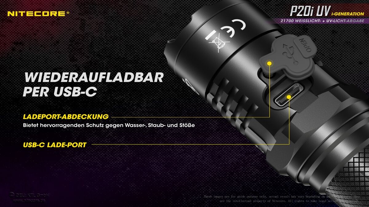 Nitecore P20i UV - 1800 Lumen + UV-Licht