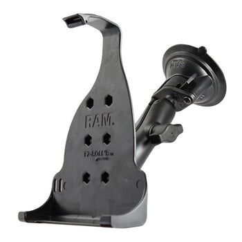 RAM Mounts Saugfuss-Halterung Garmin GPSMAP 695/696 - mittlerer Verbindungsarm, Diamond-Basisplatte (Trapez), runde Basisplatte, Halteschale, B-Kugel