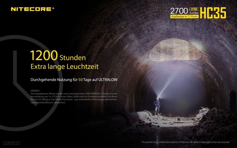 Nitecore HC35 inkl. NL2140HP