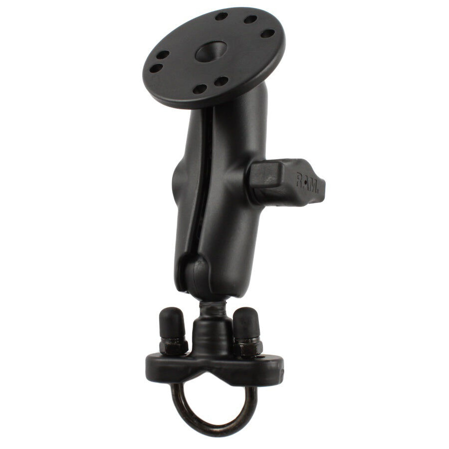 RAM Mounts Lenker-Set - B-Kugel (1 Zoll), Schraub-Klemme, mittlerer Verbindungsarm, runde Basisplatte (AMPS)