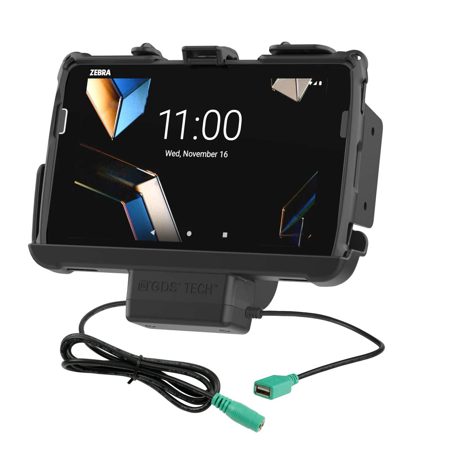 RAM Mounts EZ-Roll'r Halteschale für Zebra ET40 & ET45 (8“) Tablets - Mit Rugged Boot - 5.5mm & USB-A-Anschluss