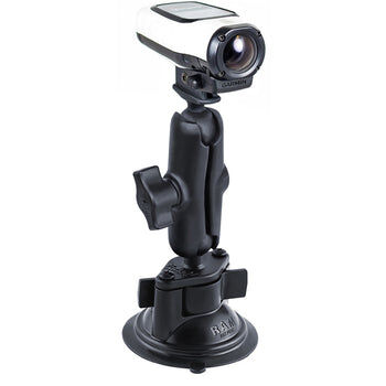 RAM Mounts Saugfuss-Kamerahalterung für Garmin VIRB Kameras - mit Saugfuss, B-Kugel (1 Zoll), im Polybeutel