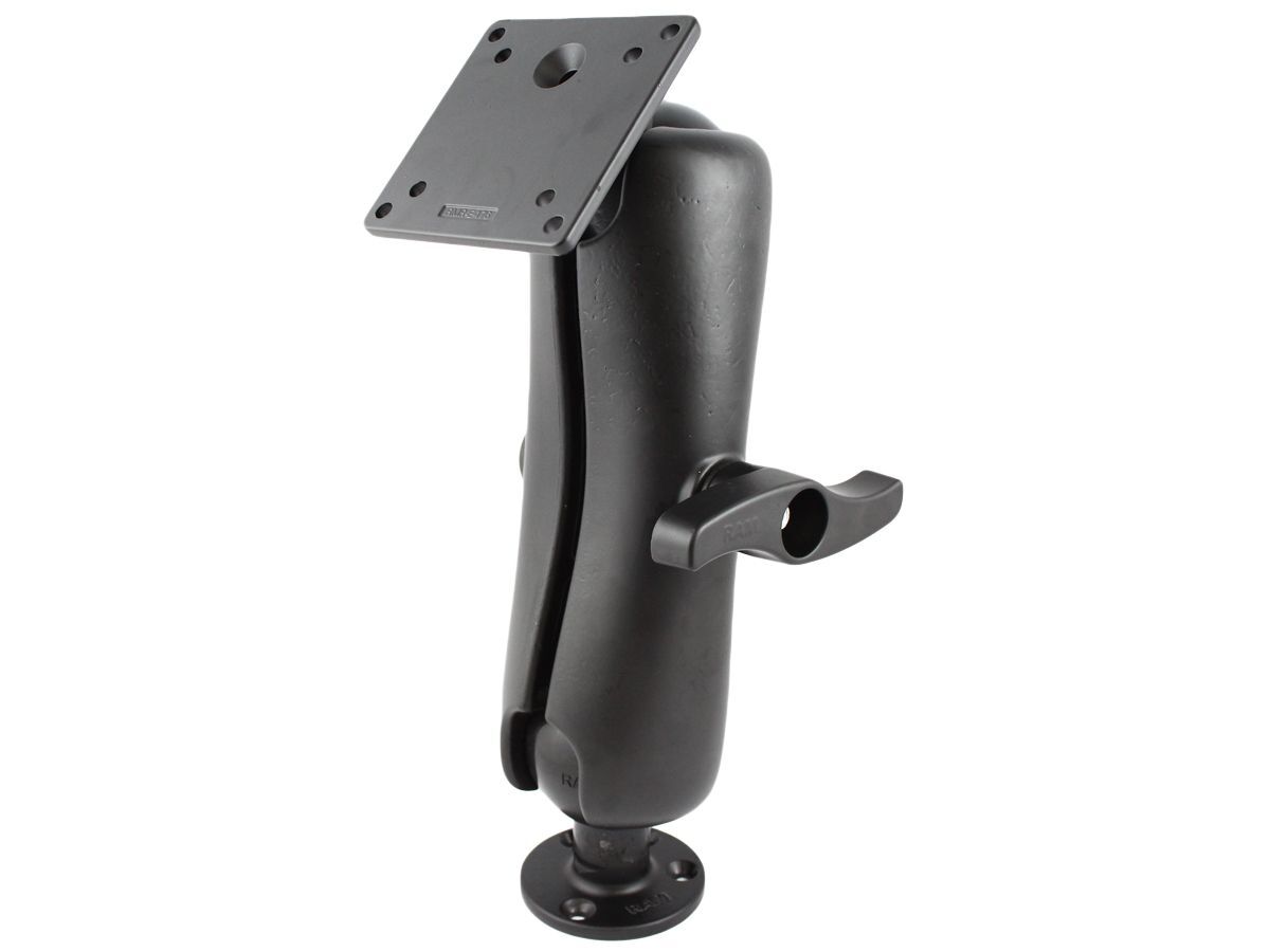 RAM Mounts Aufbau-Set - runde Basisplatte (93,5 mm Durchmesser), mittlerer Verbindungsarm (ca. 320 mm), VESA-Platte (75x75 u. 100x100 mm Lochraster) E