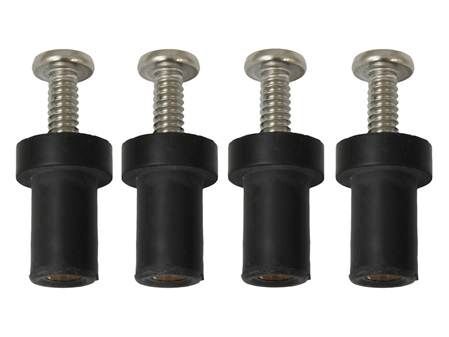 RAM Mounts Schrauben-Set - 4er-Pack, Gummi ummanteltes Messing-Gewinde, im Polybeutel