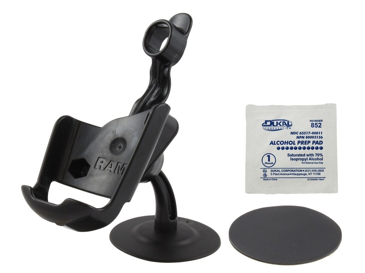 RAM Mounts Aufbau-Halterung Lil Buddy für Garmin GPS 60er Serie - Klebesockel, Halteschale, Schrauben-Set