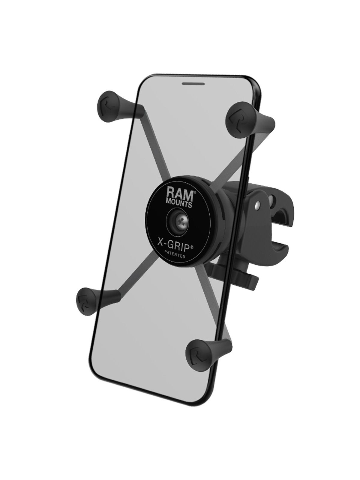 RAM Mounts X-Grip Klemm-Halterung für Smartphones - Bis 114,3 mm Breite - Tough-Claw Klein (Durchmesser 15,87 mm bis 28,95 mm) - Direktanbindung