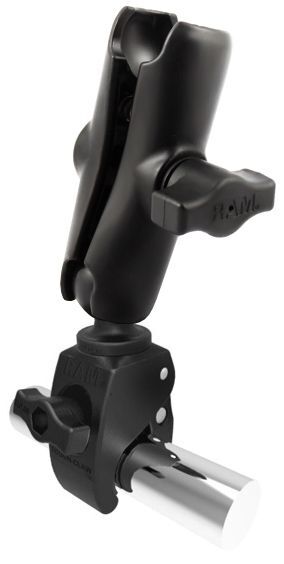 RAM Mounts Tough-Claw Set - B-Kugel (1 Zoll), Tough-Claw klein (Durchmesser 15,9-29,0 mm), mittlerer Verbindungsarm (ca. 90 mm)