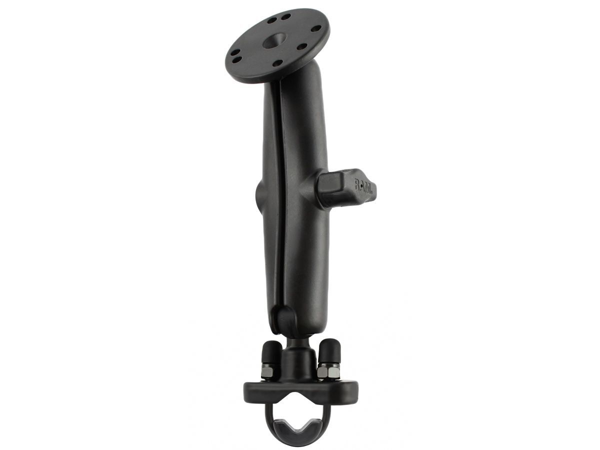 RAM Mounts Lenker- & Rundrohr-Set - B-Kugel (1 Zoll) - U-Bügel Klemmbasis (Verzinkt - Bis 31,75 mm Durchmesser) - Langer Verbindungsarm (ca. 152,4 mm) - Runde Basisplatte (AMPS)