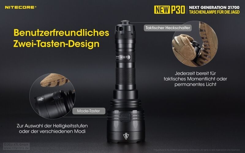 Nitecore NEW P30 inkl. NL2150R