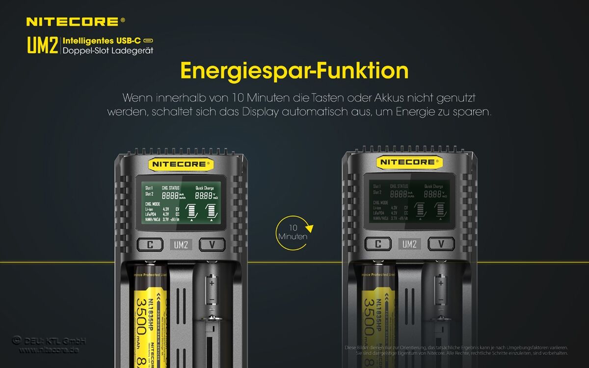 Nitecore UM2 USB-Ladegerät