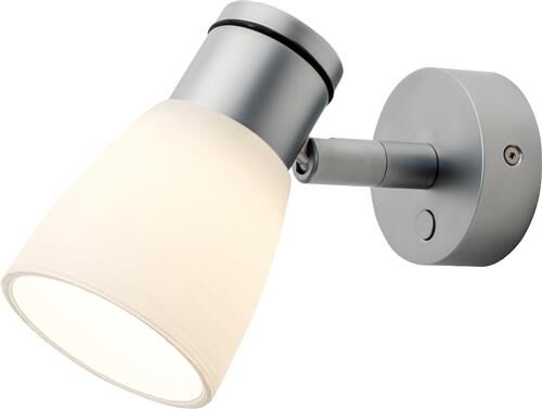 LED-Anbauleuchte R1-1, D2W, chrom-matt, warmweiß, 10-30V DC, max. 3W, kreideweiß matt, mit Dimmer