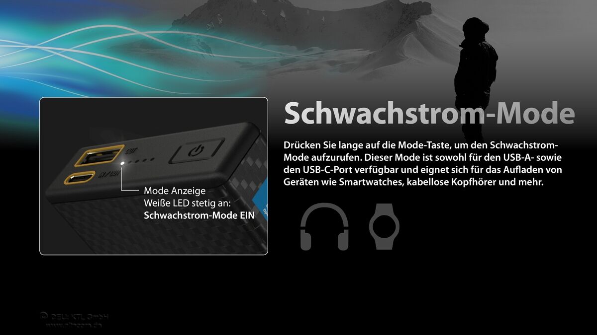 Nitecore Powerbank SUMMIT20000 - 20000mAh, kältebeständig