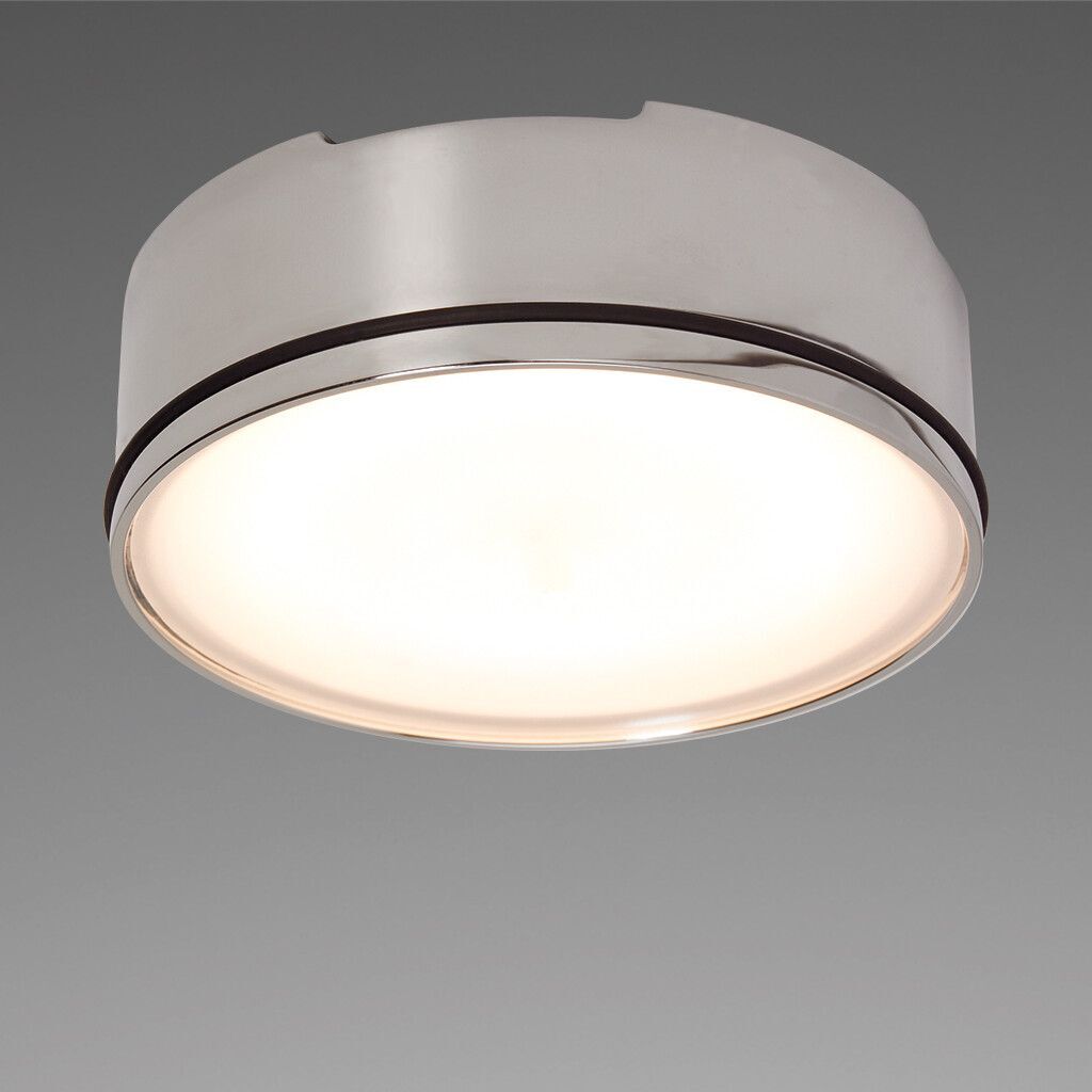 LED-Anbauleuchte D2-1 Slave, chrom-glanz, warmweiß, 10-30V DC, max.9W, dimmerbar via LD200 o. MASTER