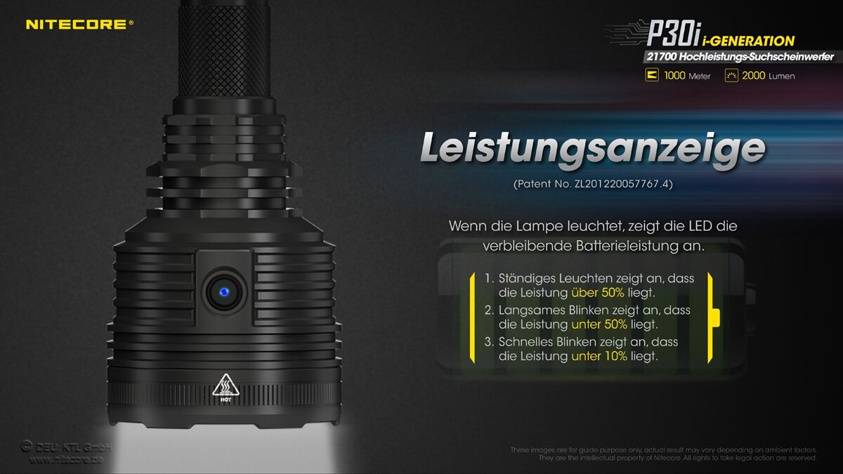 Nitecore P30i - 2000 Lumen