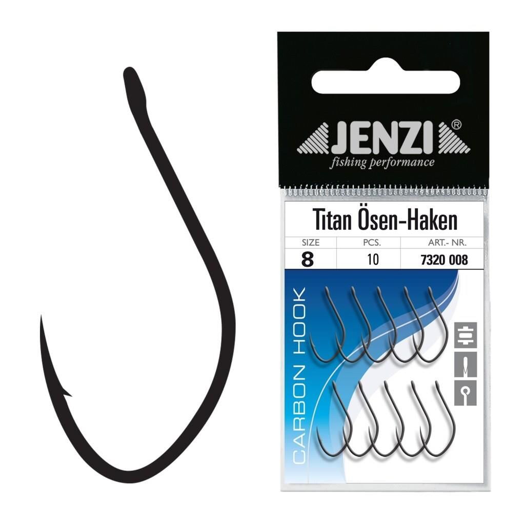 Jenzi Titan Ösen-Haken, lose, Hakengröße 8  Titan