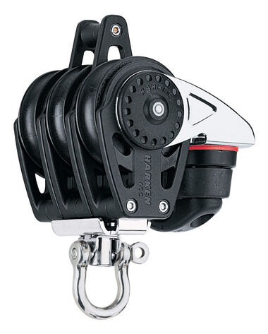 Harken 40mm Triple Carbo Block w/Cam Cleat and Becket (2648)